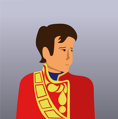 Young Napoleon character design history vector vector illustration vectorart