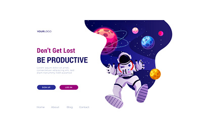 Landing Page branding design digital illustration illustrator ui web
