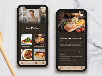 Social Cooking App 006 android app cooking daily daily ui 006 food ios network profile profile page recipe social ui
