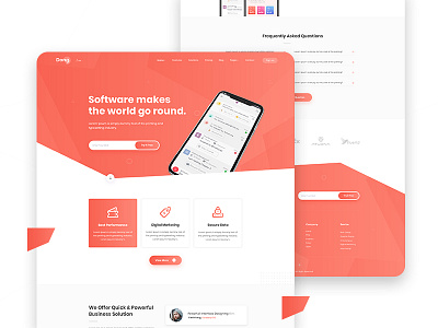 Software Landing Page Design agency clean creative design illustration landing landing page layout saas software template web website