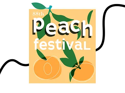 Peach Festival 2019! 2d adobe design festival illustration peach poster poster art poster design typography vector