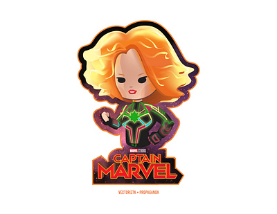 Captain Marvel dribble avengersendgame caricature coreldraw designs illustration illustrator marvel vector