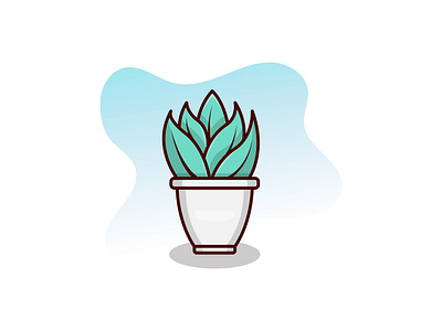 Potted Plant Vector adobe adobe illustrator adobe photoshop design drawing flat flat design flat illustration graphic design icon logo logo design logo designer vector vector art