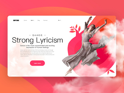 Rhythm Theme // Redesign Concept // Dance bodybuilding branding design flat sports ui website design