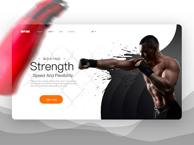 Rhythm Theme // Redesign Concept // Boxing bodybuilding branding flat logo sports ui website design