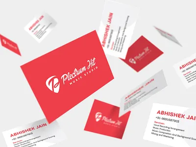 Plectrum Hit - Business Cards branding business card design designer identity illustration illustrator kantaap logo minimal music plectrum