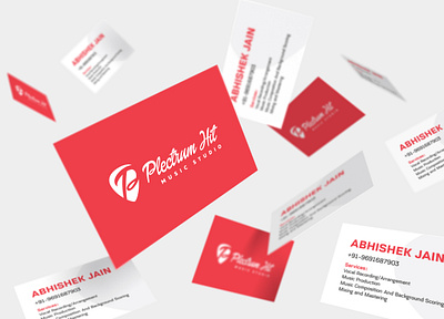 Plectrum Hit - Business Cards branding business card design designer identity illustration illustrator kantaap logo minimal music plectrum