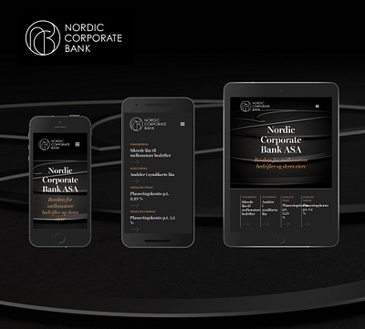 NC Bank, Norway mobile design ui web design