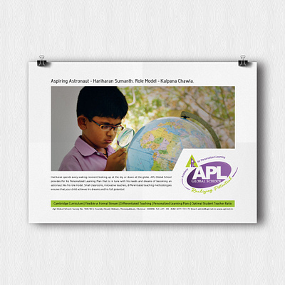 APL Global School ads design web banner