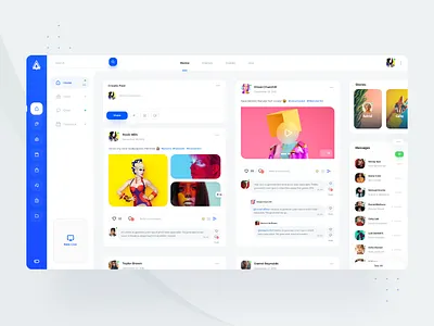 Lusaxweb Home Feed Social 💎 admin dashboard app chat app clean desktop landing minimal orizon photos social app ui uiux design ux web webdesign