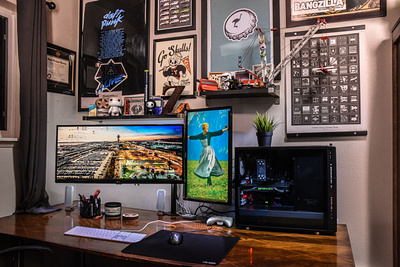Work Space battle station desk home office workspace