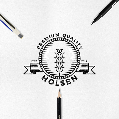 Holsen beer Vintage adobe beer beer logo branding design graphic design graphic design logo illustration illustrator logo logo design logoinspiration logoinspirations logos retro retro logo vector vintage vintage logo