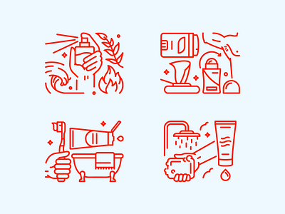 Dollar Shave Club bath cologne deodorant grooming icons illustration illustrations perfume shower spray vector