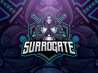 Surorogate Esport Logo branding character culture esport game gamer gaming japan logo mascot ninja stremer twitch