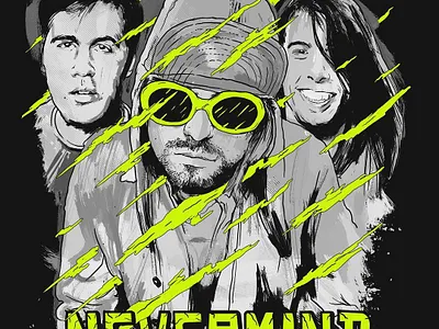 Nirvana- Nevermind alternative album cover album album art album artwork album cover album cover design cover cover art cover artwork cover design covers illustration kurt cobain music music app music art music player musician nevermind nirvana thecommas