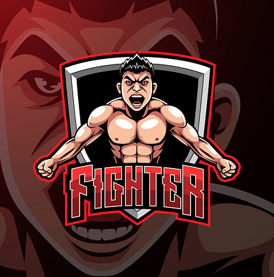 Fighter sport mascot logo design branding design esport esports fighter game design graphic design illustration logo mascot logo