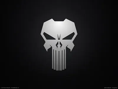 The Punisher Logo brand branding comic book logo punisher