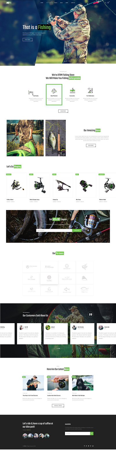 XTRM - Fishing creative extreme extreme sports fishing design responsive shop sport sports design webdevelopment wordpress