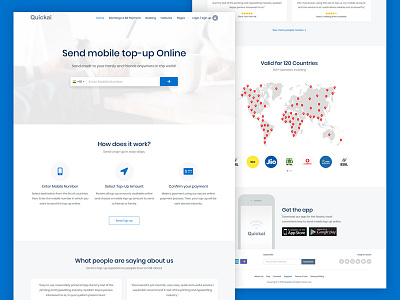 Send Mobile Top Up Online design homepage landing page layout mobile online page recharge recharge plan send template top up topup topup plan ui ux web website