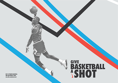 Nike Basketball Poster abstract basketball basketball player brand branding chicago bulls court design flyer lines michael jordan nba nba finals nba poster nike nike basketball poster poster design sport uk