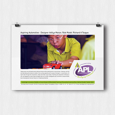 APL Global School ads design web banner