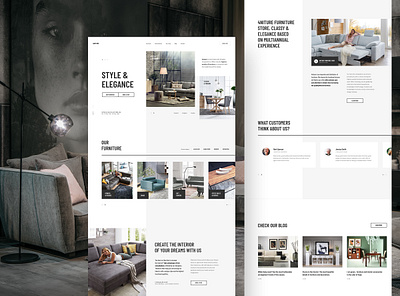 #5 4niture - Homepage v2 p3 business clean design ecommerce elegance flat furniture homepage luxury minimalism modern shop slider store typography ui ux website websites white