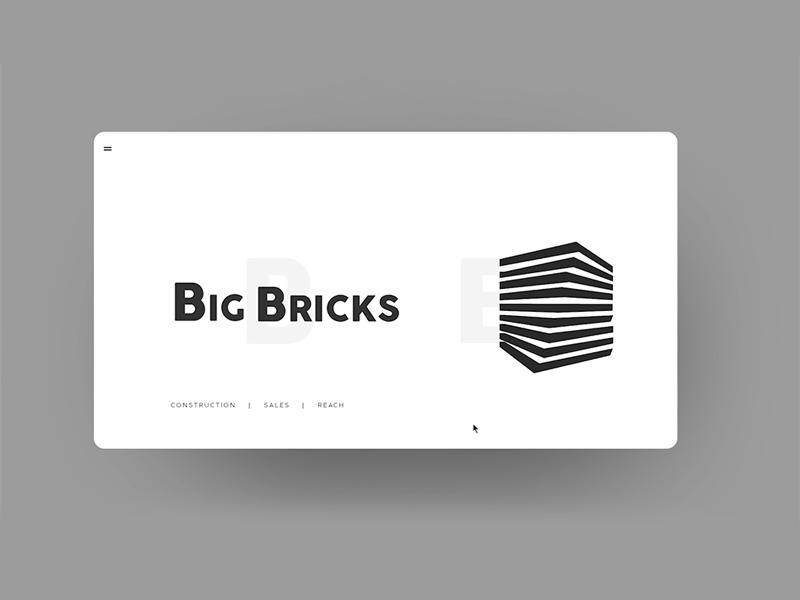 Big Bricks Web access architecture big bridge construction design easy interactive marketing campaign minimal structure ui ux