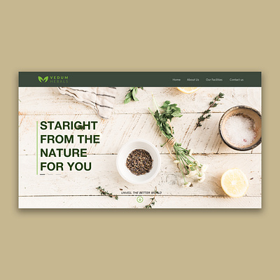 Landing page | Daily UI Challange #003 dailyui dailyui003 design herbal illustration landing page typography ui ui design uiux ux uxui web design webdesign