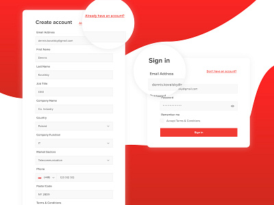 Login & Register Form creation daily design ui ui design ui designer web design web designer