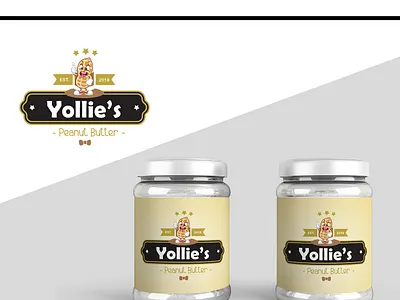 Yulie's Peanut Butter branding illustration logo