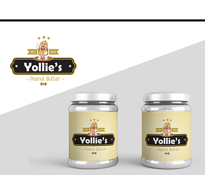 Yulie's Peanut Butter branding illustration logo