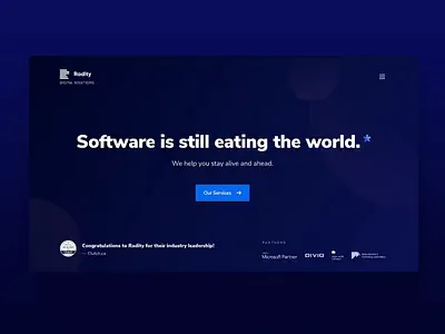 Radity Website animation design illustration landing page typography ui ux web website