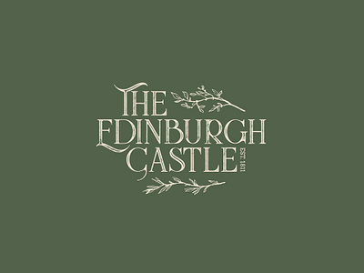 The Edinburgh Castle bar branding design drink england icon illustration logo pub scotland texture typography vector