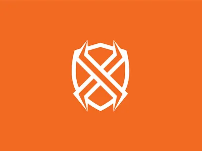 "X" Shield brand branding design flat logo monogram shield typography x x logo x monogram x shield x shield logo x shield monogram