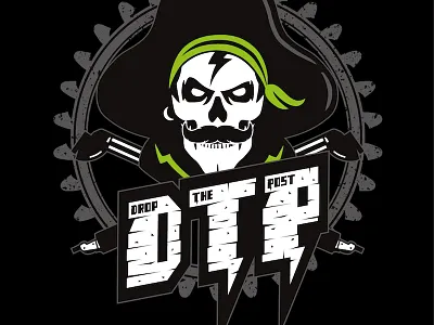 Drop The Post Logo bike branding character design illustration logo mtb tee typo typography