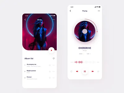 Music APP app design ui web 设计