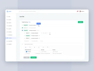 Task Management analytics dashboard task management tasks ui ux web application