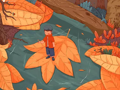 Autumnal equinox autumn design forest illustration innn paint silent