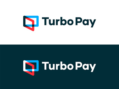 Turbo Pay | Wallet Logo Design Concept [Unused] blue red color futuristic minimalistic modern logo design icon logo designer for hire mobile wallet app shape color overlay smart dynamic connect connection technology app tech turbo fast pay payment