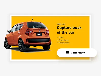 Car Insurance Inspection App card design exploration instructions insurance