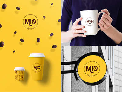 MIO ☕ Coffee point agency branding coffee design flat grains identity keef logo mio point vector