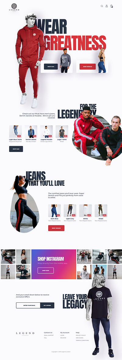 Legend London Wear Shop fashion shop wear web