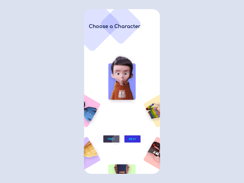 Cartoon Character Interaction 3d 3d cartoon 3d character animation app ui cartoon cartoon character character character animation character design character detail figma figmadesign interaction interaction animation ios principle for mac ui ui design
