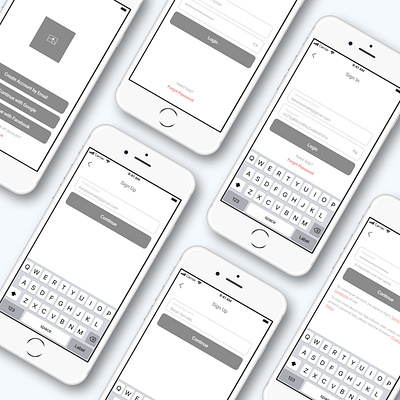 Sign Up Wireframe design mobile mobile app ui ux wireframe wireframe design