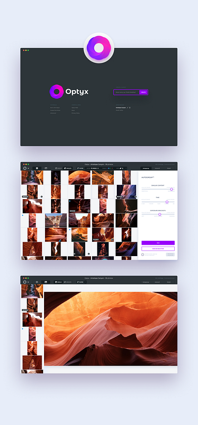 Optyx - AI Photo Manager ai app manager photo ui