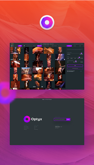 Optyx - AI Photo Manager [dark] ai app dark manager photo