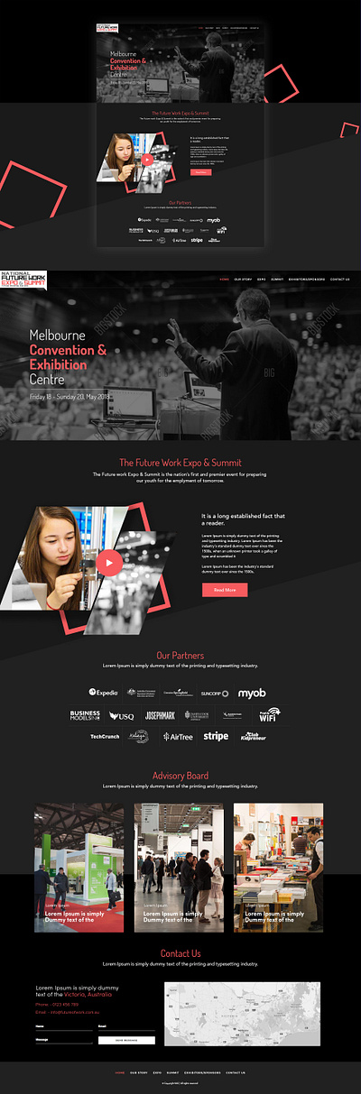 National Future Work Expo & Summit - Web Presentation branding design graphic design identity illustration illustrator typography web