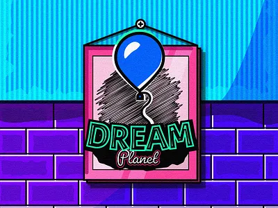Dream Planet Illustration animation app design icon illustration illustrator logo typography ux vector