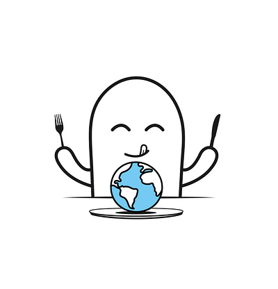 Comete el mundo !!! illustration vector