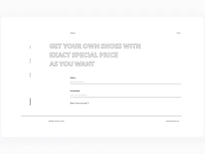 Minimalist Login Page app minimalis typography ui ux web zen design